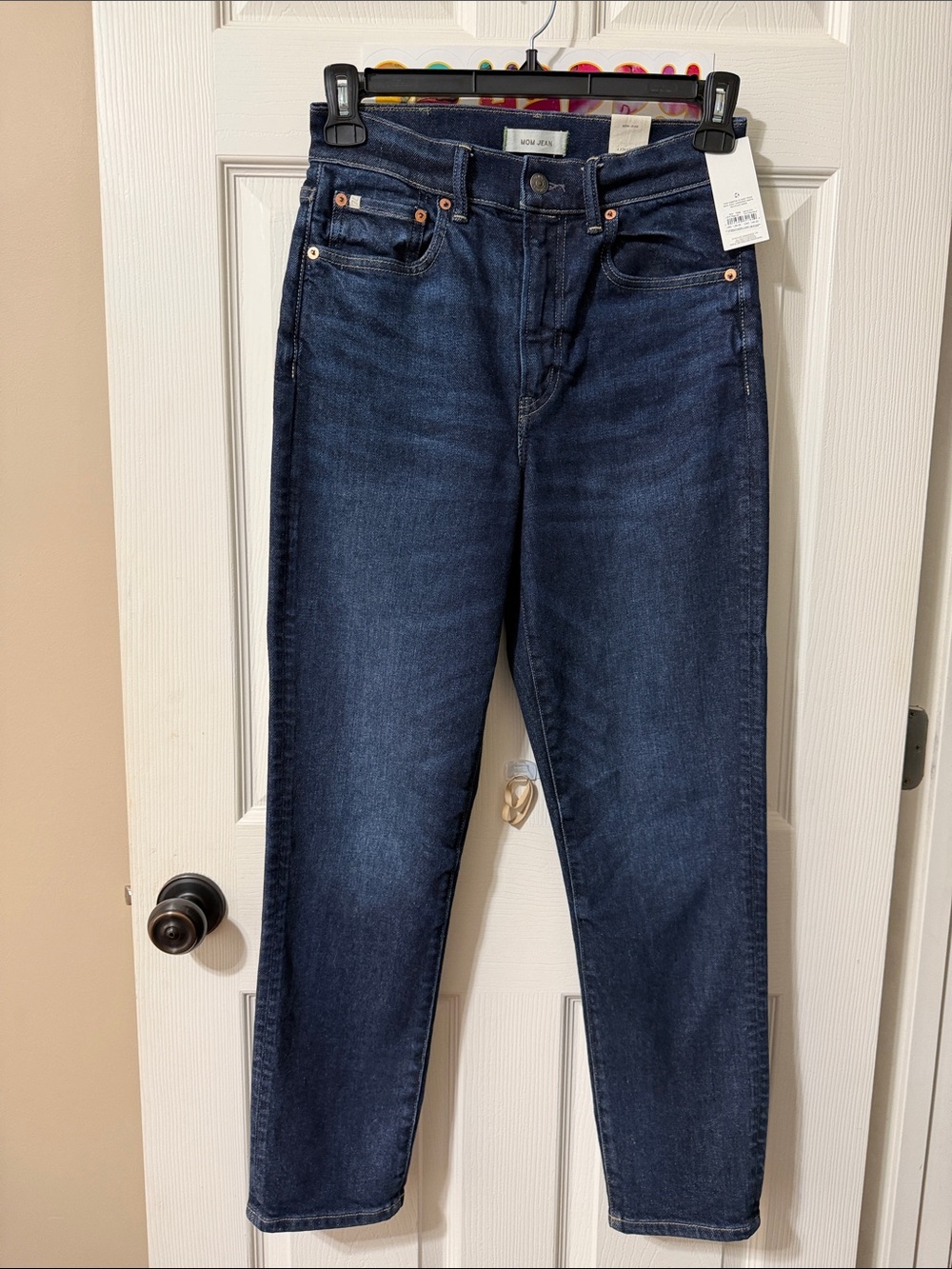 American Eagle Outfitters Women's Straight Leg Jeans - Dark Indigo Blue